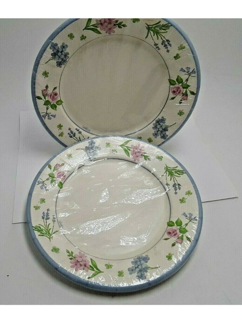 Caspari Paper Plates Luncheon 8 inch Flower Shower Dessert  Lot 2 8 packs